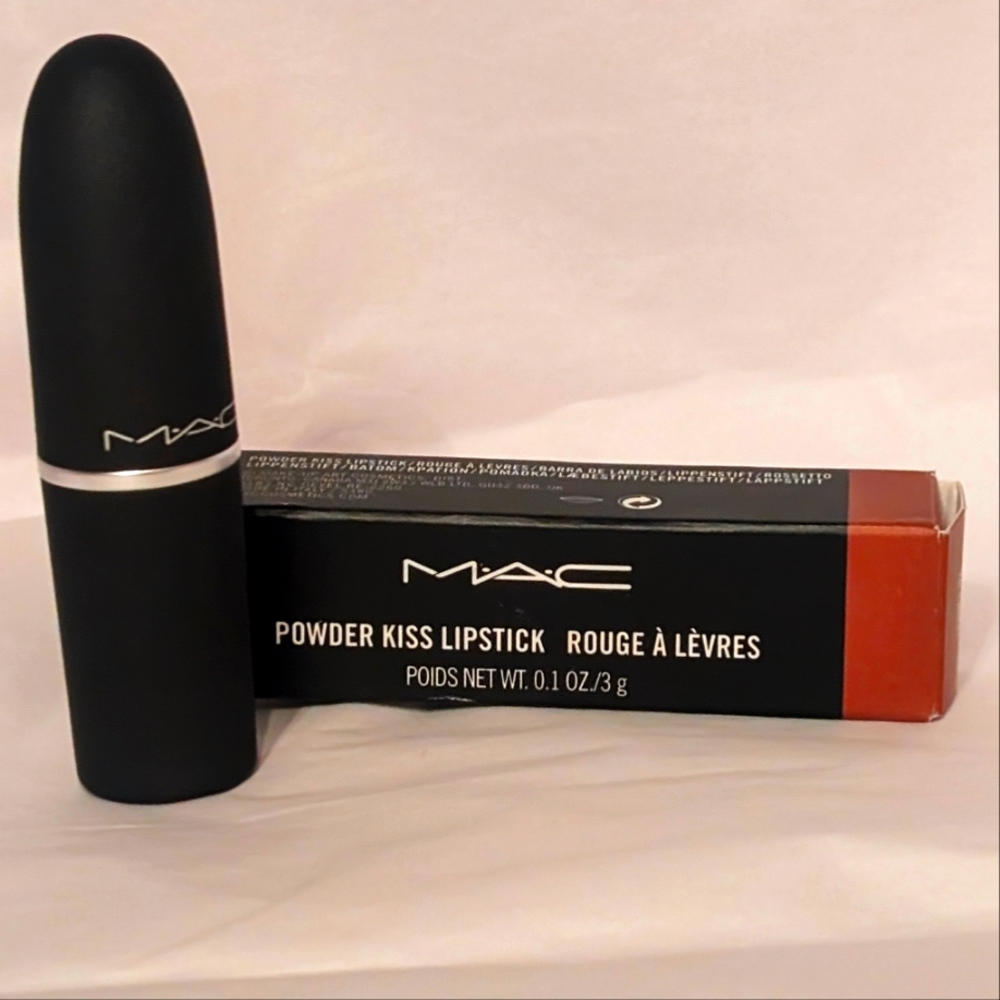 m.a.c Powder Kiss Lipstick in Devoted to Chili